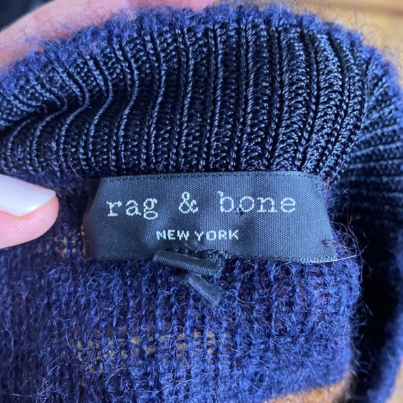 Rag & Bone Petra Striped Pullover Sweater, Fiery Red - Picture 4 of 6